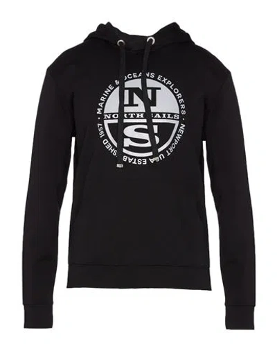 North Sails Man Sweatshirt Black Size Xxl Viscose, Nylon, Elastane