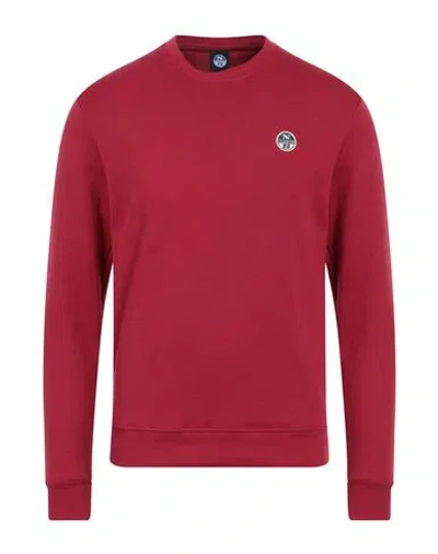 North Sails Man Sweatshirt Brick Size S Cotton, Polyester In Red