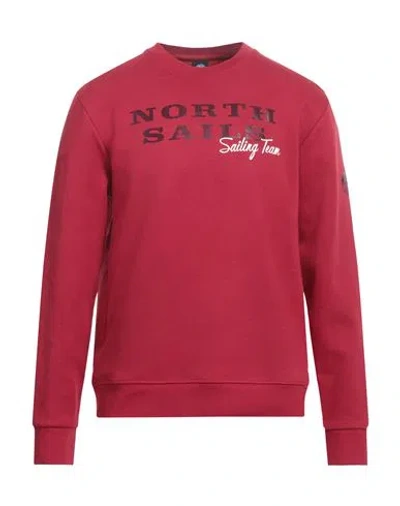 North Sails Man Sweatshirt Brick Size Xl Viscose, Nylon, Elastane In Red