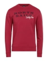 North Sails Man Sweatshirt Brick Size Xxl Cotton, Polyester In Red