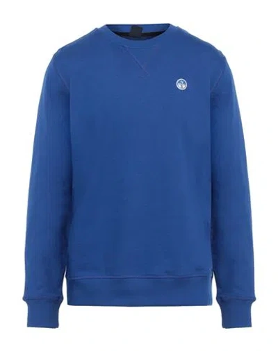 North Sails Man Sweatshirt Bright Blue Size L Cotton