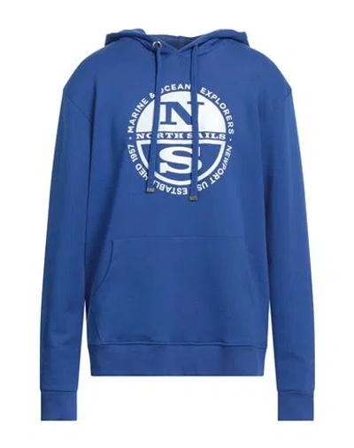 North Sails Man Sweatshirt Bright Blue Size Xl Viscose, Nylon, Elastane