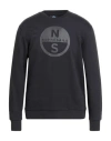 North Sails Man Sweatshirt Charcoal Size Xl Cotton