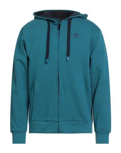 North Sails Man Sweatshirt Deep Teal Size Xl Cotton In Green