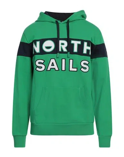 North Sails Man Sweatshirt Green Size L Cotton