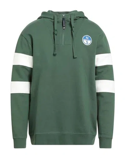 North Sails Man Sweatshirt Green Size Xxl Cotton