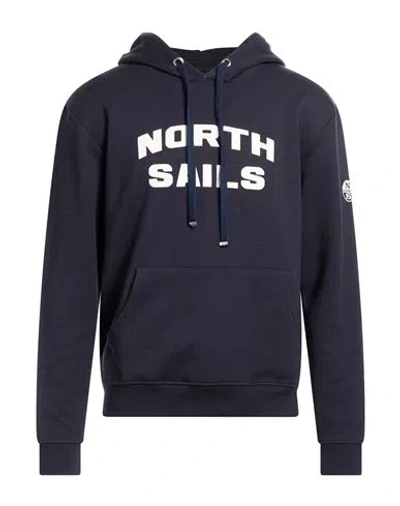 North Sails Man Sweatshirt Midnight Blue Size M Cotton, Polyester