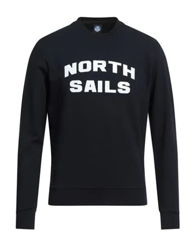 North Sails Man Sweatshirt Midnight Blue Size Xxl Viscose, Nylon, Elastane In Black