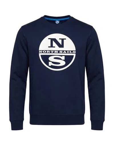 North Sails Man Sweatshirt Midnight Blue Size Xxs Cotton
