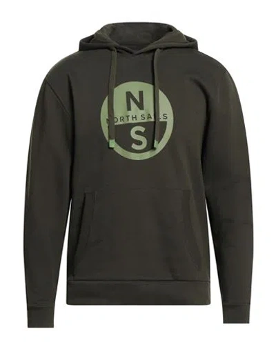 North Sails Man Sweatshirt Military Green Size M Cotton