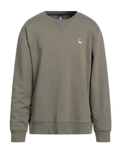 North Sails Man Sweatshirt Military Green Size Xl Cotton