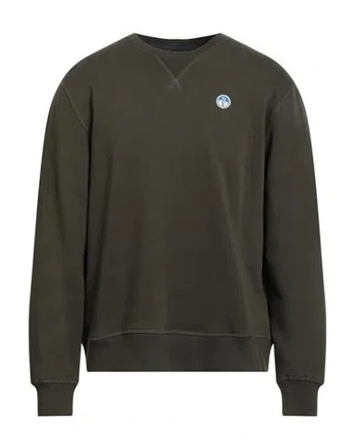 North Sails Man Sweatshirt Military Green Size Xl Cotton