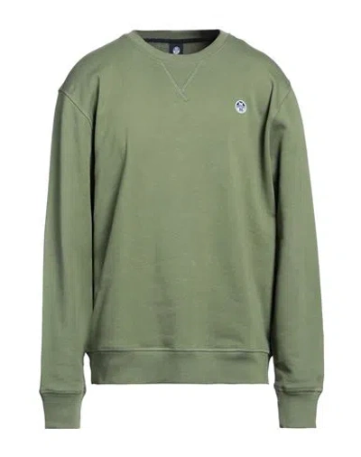 North Sails Man Sweatshirt Military Green Size Xl Cotton