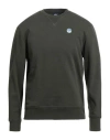 North Sails Man Sweatshirt Military Green Size Xs Cotton