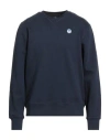 North Sails Man Sweatshirt Navy Size L Cotton In Blue