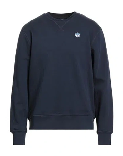 North Sails Man Sweatshirt Navy Size L Cotton In Blue