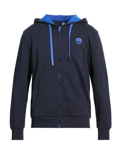 North Sails Man Sweatshirt Navy Size S Cotton In Blue