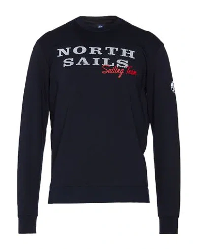 North Sails Man Sweatshirt Navy Blue Size Xl Viscose, Nylon, Elastane