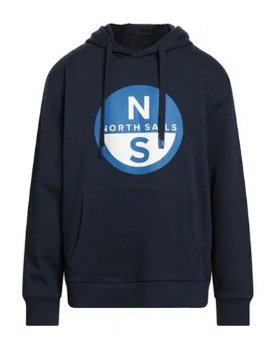 North Sails Man Sweatshirt Navy Size Xl Cotton In Blue