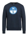 North Sails Man Sweatshirt Navy Size Xl Cotton In Blue
