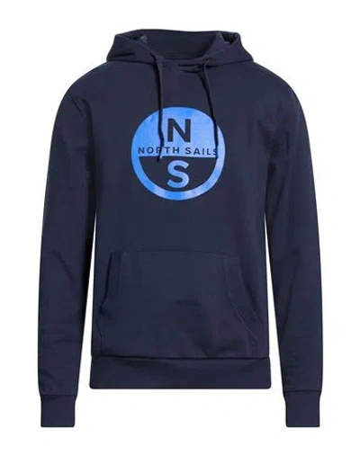 North Sails Man Sweatshirt Navy Size Xl Cotton In Blue