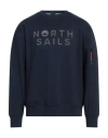 North Sails Man Sweatshirt Navy Size Xl Viscose, Polyester, Elastane