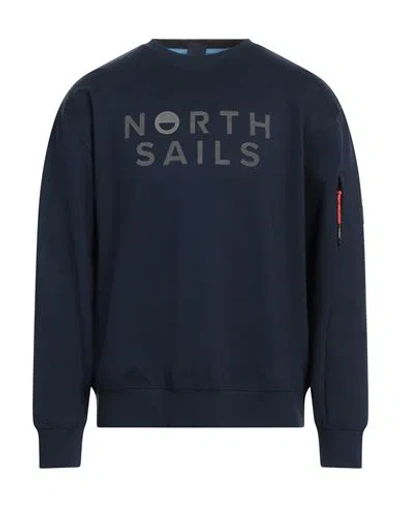 North Sails Man Sweatshirt Navy Size Xl Viscose, Polyester, Elastane