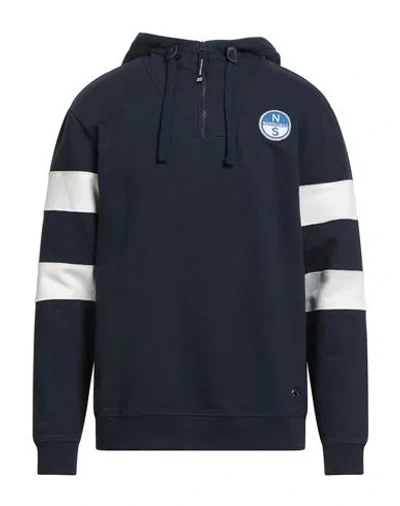 North Sails Man Sweatshirt Navy Size Xxl Cotton In Blue