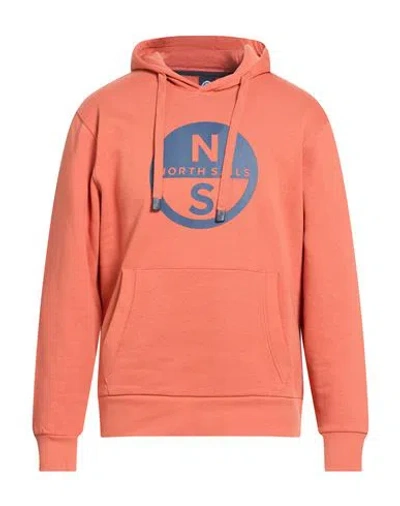 North Sails Man Sweatshirt Orange Size 3xl Cotton