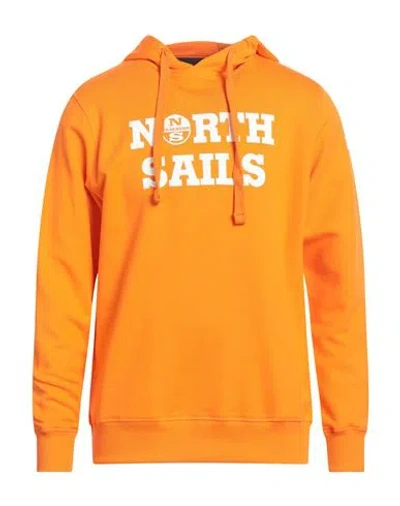 North Sails Man Sweatshirt Orange Size Xl Cotton