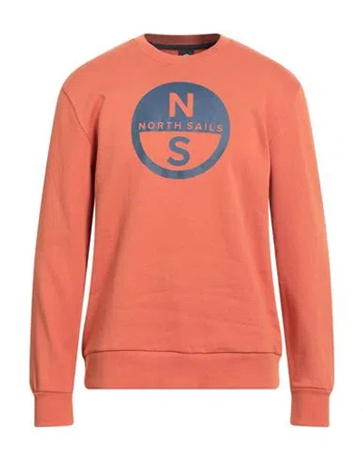 North Sails Man Sweatshirt Orange Size Xxl Cotton