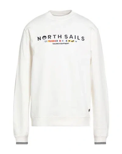 North Sails Man Sweatshirt White Size L Cotton