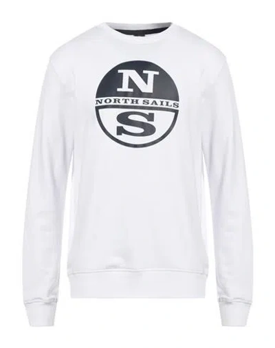 North Sails Man Sweatshirt White Size M Cotton