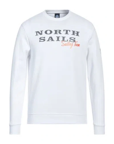 North Sails Man Sweatshirt White Size S Cotton, Polyester