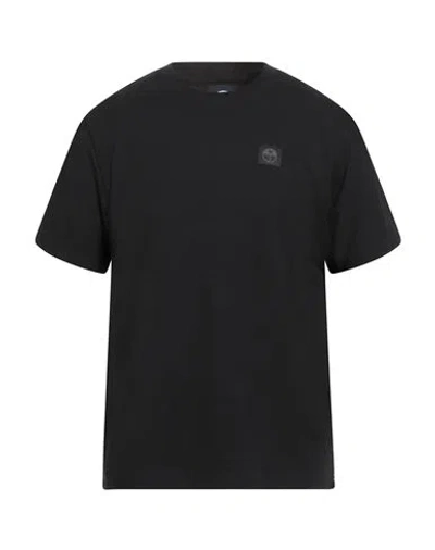 North Sails Man T-shirt Black Size M Cotton, Elastane
