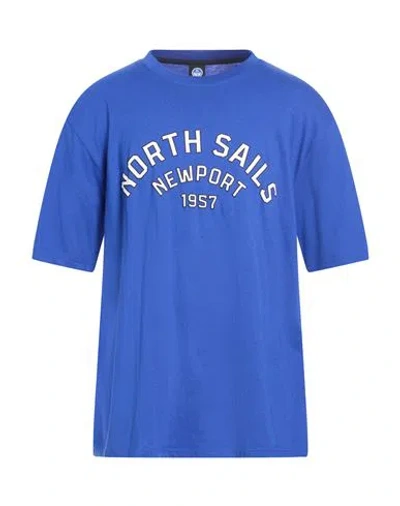North Sails Man T-shirt Blue Size Xxl Cotton