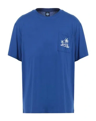 North Sails Man T-shirt Bright Blue Size Xl Cotton