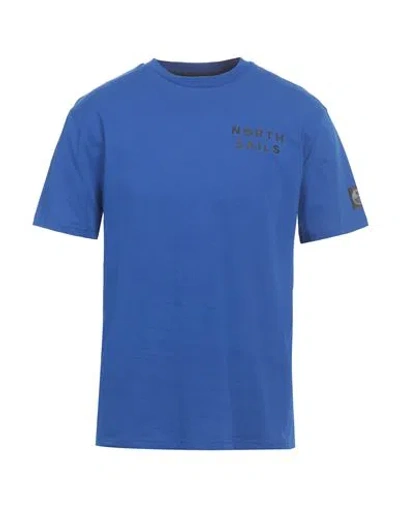 North Sails Man T-shirt Bright Blue Size Xxl Cotton