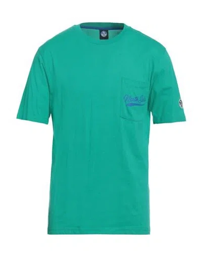 North Sails Man T-shirt Emerald Green Size L Cotton