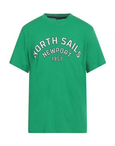 North Sails Man T-shirt Green Size Xl Cotton