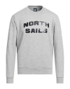 North Sails Brown Cotton Men Sweater In Grey