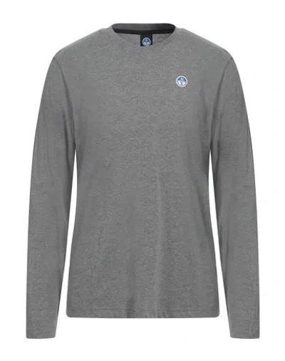 North Sails Man T-shirt Grey Size Xxl Cotton, Viscose