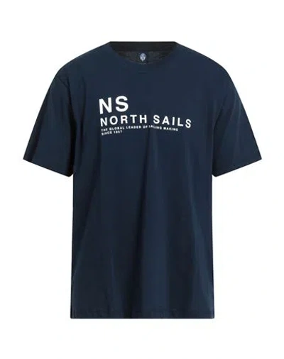 North Sails Man T-shirt Navy Blue Size Xl Cotton