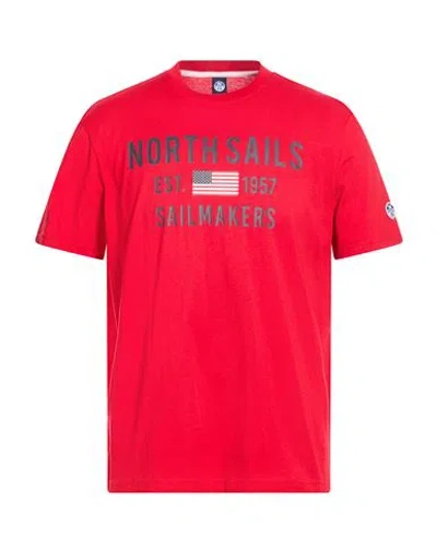 North Sails Man T-shirt Red Size Xl Cotton