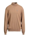 North Sails Man Turtleneck Camel Size Xxl Polyamide, Wool, Viscose, Cashmere In Brown