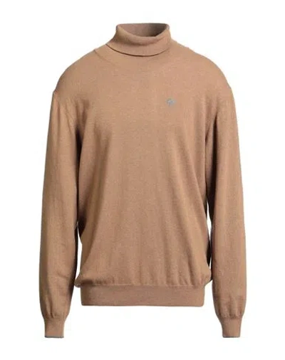 North Sails Man Turtleneck Camel Size Xxl Polyamide, Wool, Viscose, Cashmere In Brown