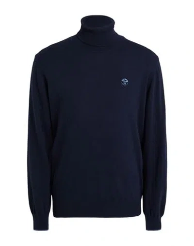 North Sails Man Turtleneck Midnight Blue Size Xl Polyamide, Wool, Viscose, Cashmere