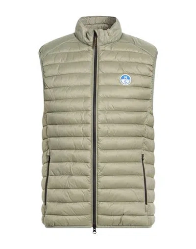 North Sails Man Vest Khaki Size M Polyamide In Green