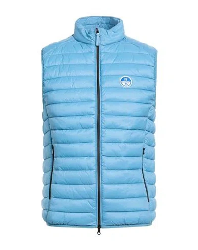 North Sails Man Vest Light Blue Size Xs Polyamide