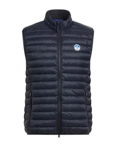 North Sails Man Vest Navy Size S Polyamide In Blue